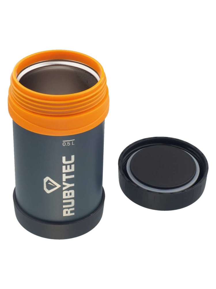 Rubytec Food Container 500ml Grijs/oranje RU515135 drinkflessen en thermosflessen online bestellen bij Kathmandu Outdoor & Travel