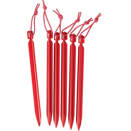 Msr  Mini Groundhog Tent Stakes (6 stuks) Rood