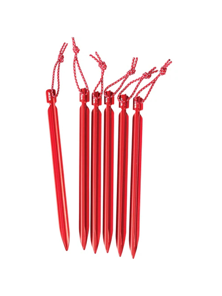 Msr Mini Groundhog Tent Stakes (6 stuks) Rood 05808 tenten online bestellen bij Kathmandu Outdoor & Travel