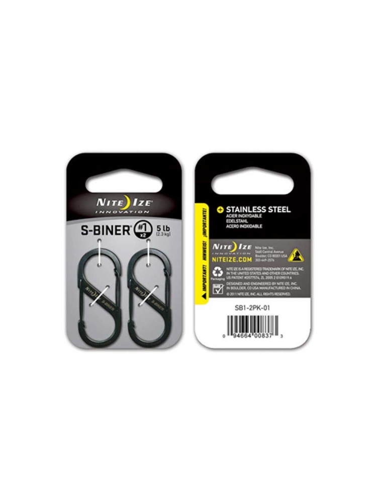 Nite-Ize Nite-Ize S-Biner Nr 1 (2 Pack) NI SB1-2PK-01 gadgets en handigheden Nite-Ize S-Biner Nr 1 (2 Pack) Black NI SB1-2PK-01 gadgets en handigheden online bestellen bij Kathmandu Outdoor & Travel