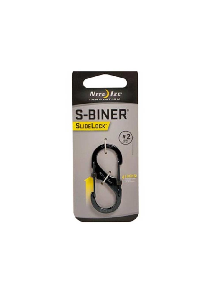 Nite-Ize S-Biner Nr 2 Slidelock Black NI LSB2-01-R3 gadgets en handigheden online bestellen bij Kathmandu Outdoor & Travel
