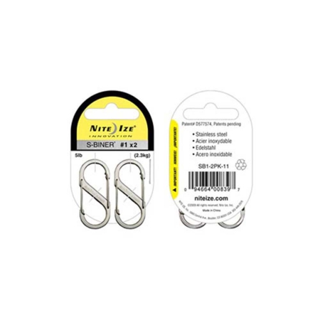 Nite-Ize  S-Biner Nr 1  (2 Pack) RVS