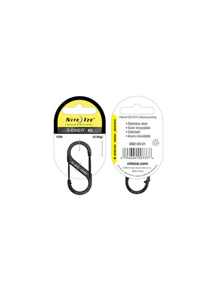 Nite-Ize S-Biner Nr 2 Black NI SB2-03-01 gadgets en handigheden online bestellen bij Kathmandu Outdoor & Travel