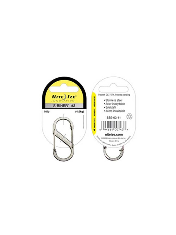Nite-Ize S-Biner Nr 2 RVS NI SB2-03-11 gadgets en handigheden online bestellen bij Kathmandu Outdoor & Travel