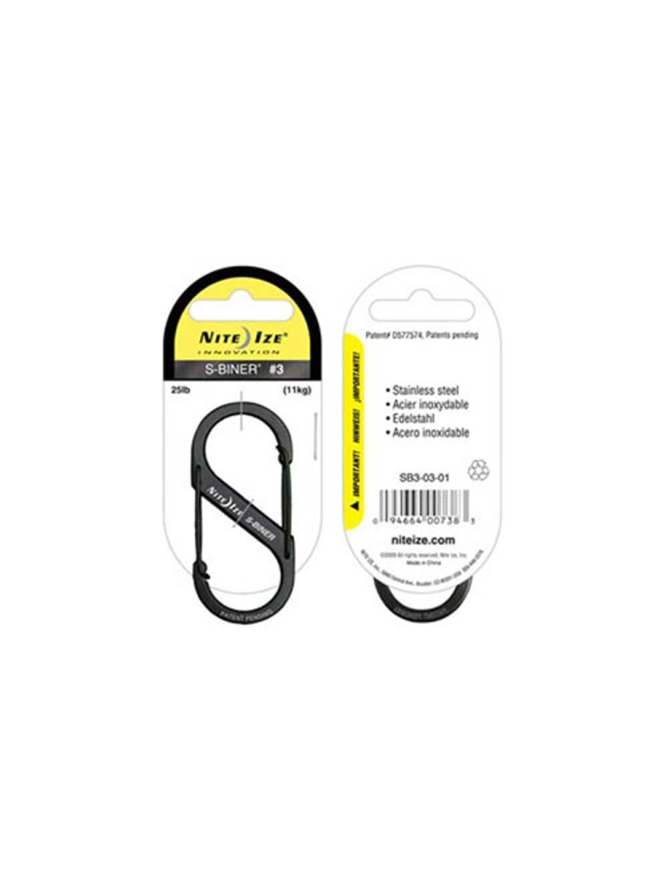 Nite-Ize S-Biner Nr 3 Black NI SB3-03-01 gadgets en handigheden online bestellen bij Kathmandu Outdoor & Travel