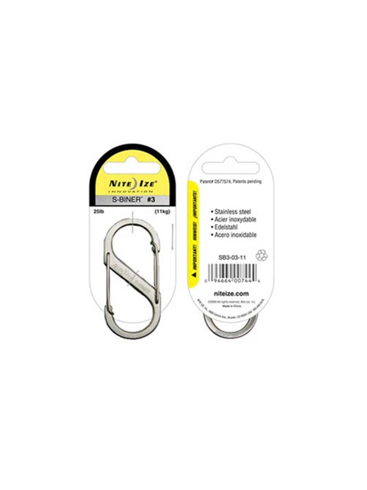 Nite-Ize S-Biner Nr 3 RVS NI SB3-03-11 gadgets en handigheden online bestellen bij Kathmandu Outdoor & Travel