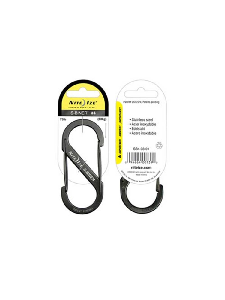 Nite-Ize S-Biner Nr 4 Black NI SB4-03-01 gadgets en handigheden online bestellen bij Kathmandu Outdoor & Travel