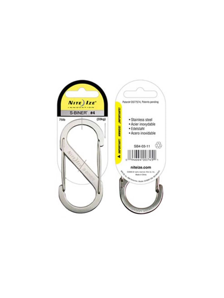 Nite-Ize S-Biner Nr 4 RVS NI SB4-03-11 gadgets en handigheden online bestellen bij Kathmandu Outdoor & Travel