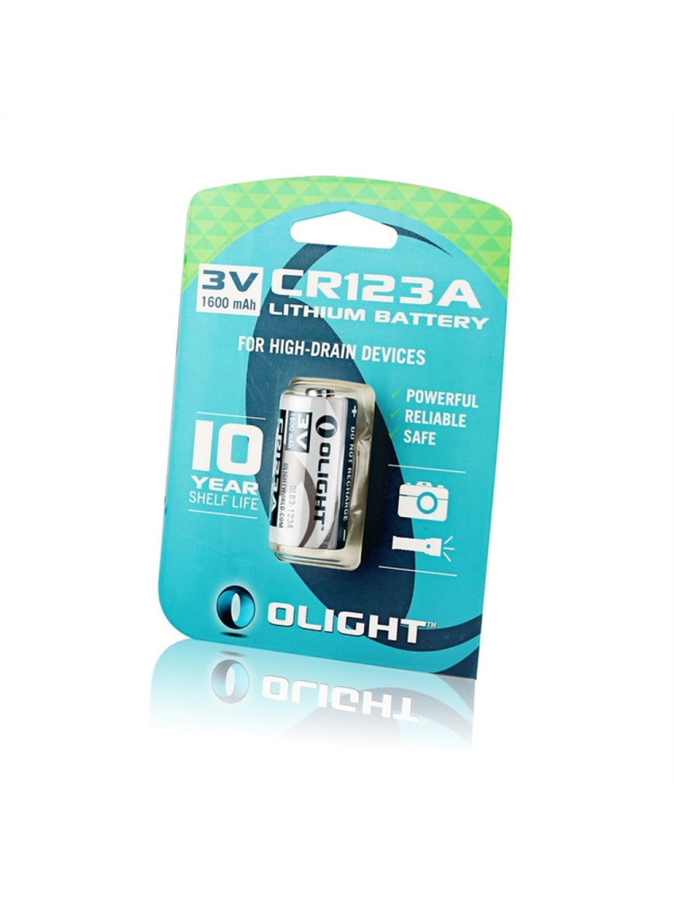 Olight Lithium-Ion CR123A 3V 1600mAh . OL CR123A energie & electronica online bestellen bij Kathmandu Outdoor & Travel