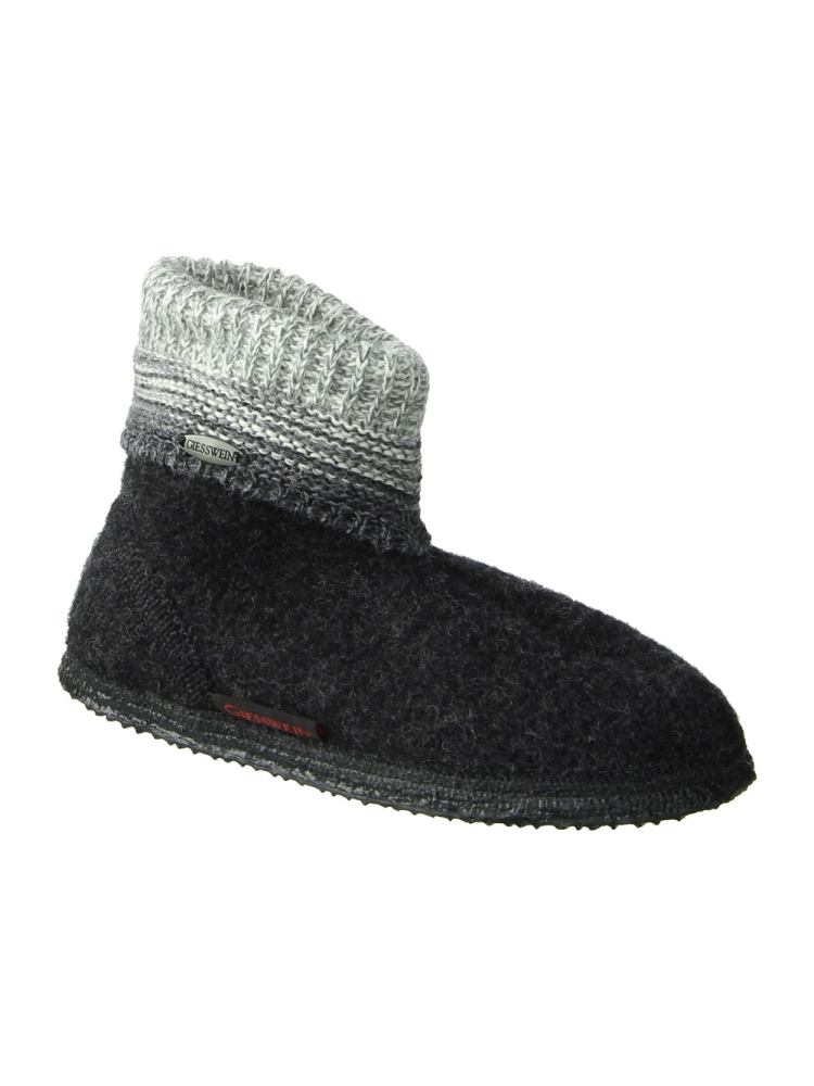 Giesswein Baumkirchen Anthrazit 68-10-49162-019 pantoffels en huissokken online bestellen bij Kathmandu Outdoor & Travel