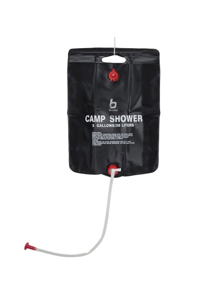 Bo-Camp Solar Douche 20L Zwart 6603510 wassen online bestellen bij Kathmandu Outdoor & Travel