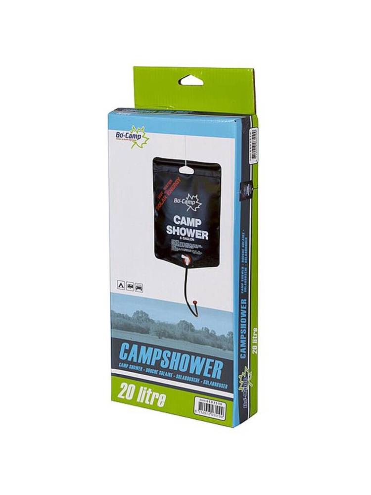 Bo-Camp Solar Douche 20L Zwart 6603510 wassen online bestellen bij Kathmandu Outdoor & Travel