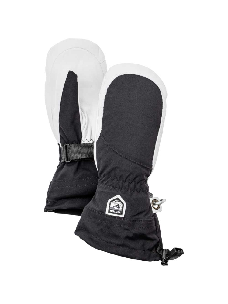 Hestra Heli Ski mitt women's Black / Off White 30611-100020 kleding accessoires online bestellen bij Kathmandu Outdoor & Travel