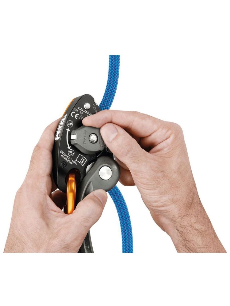Petzl Grigri + Orange D13A AG zekeren online bestellen bij Kathmandu Outdoor & Travel