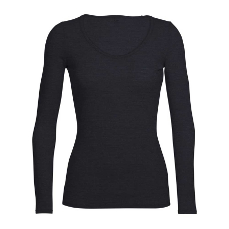 Icebreaker  Siren Long Sleeve Sweetheart Women's Black