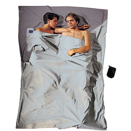 Cocoon  TravelSheet Double Cotton Elaphant Grey/Cactus Blue