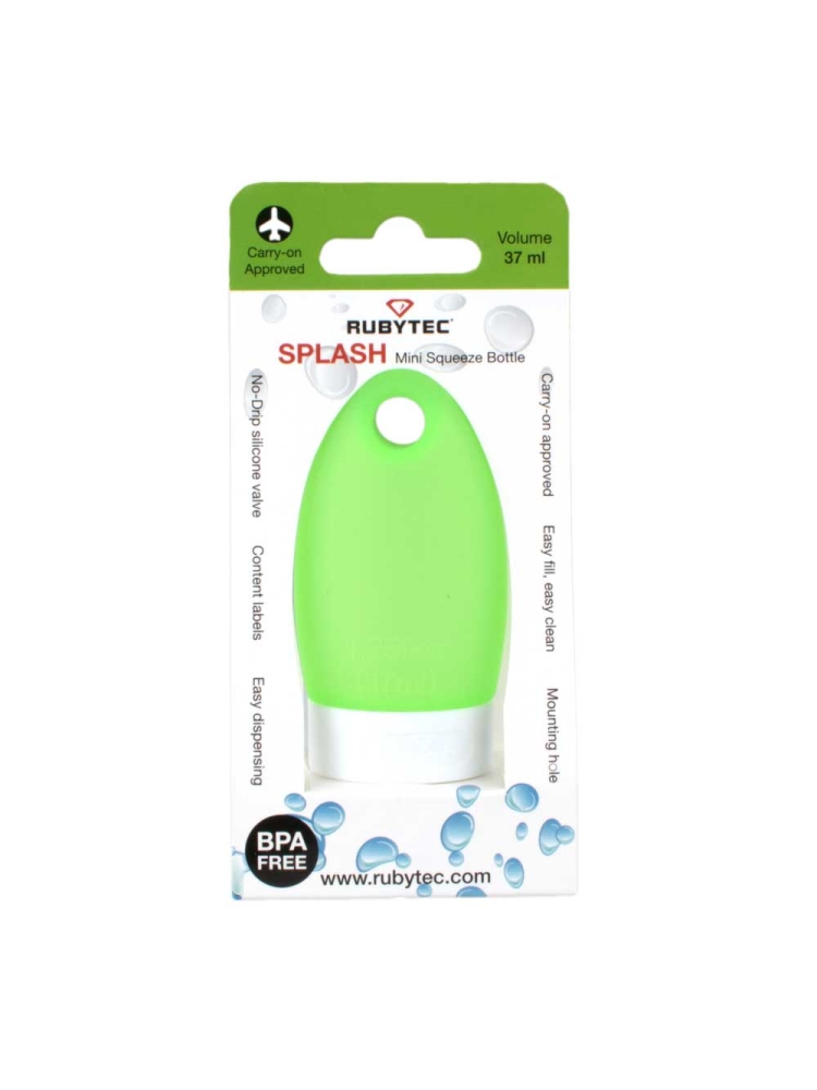 Rubytec Splash Squeeze Tube Mini 37ml Green RU54450 reisaccessoires online bestellen bij Kathmandu Outdoor & Travel