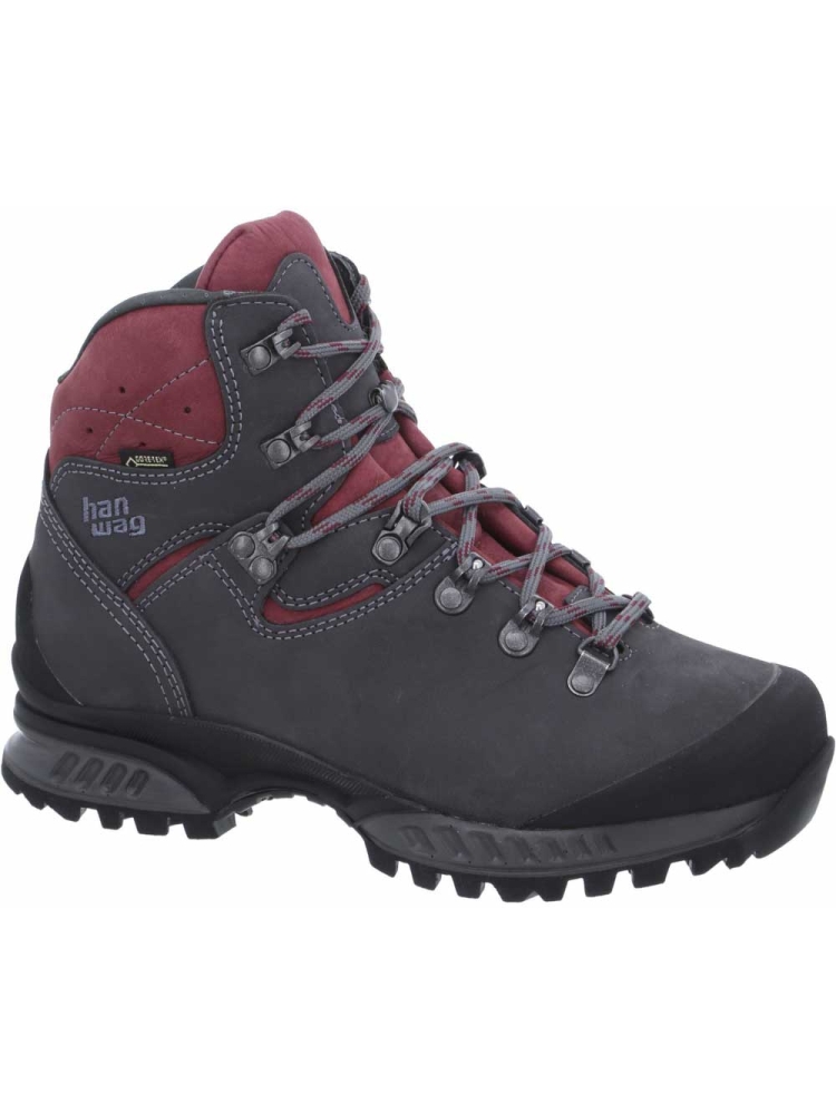 Hanwag Tatra II GTX Women's Asphalt/Dark Garnet 200101-064356 wandelschoenen dames online bestellen bij Kathmandu Outdoor & Travel