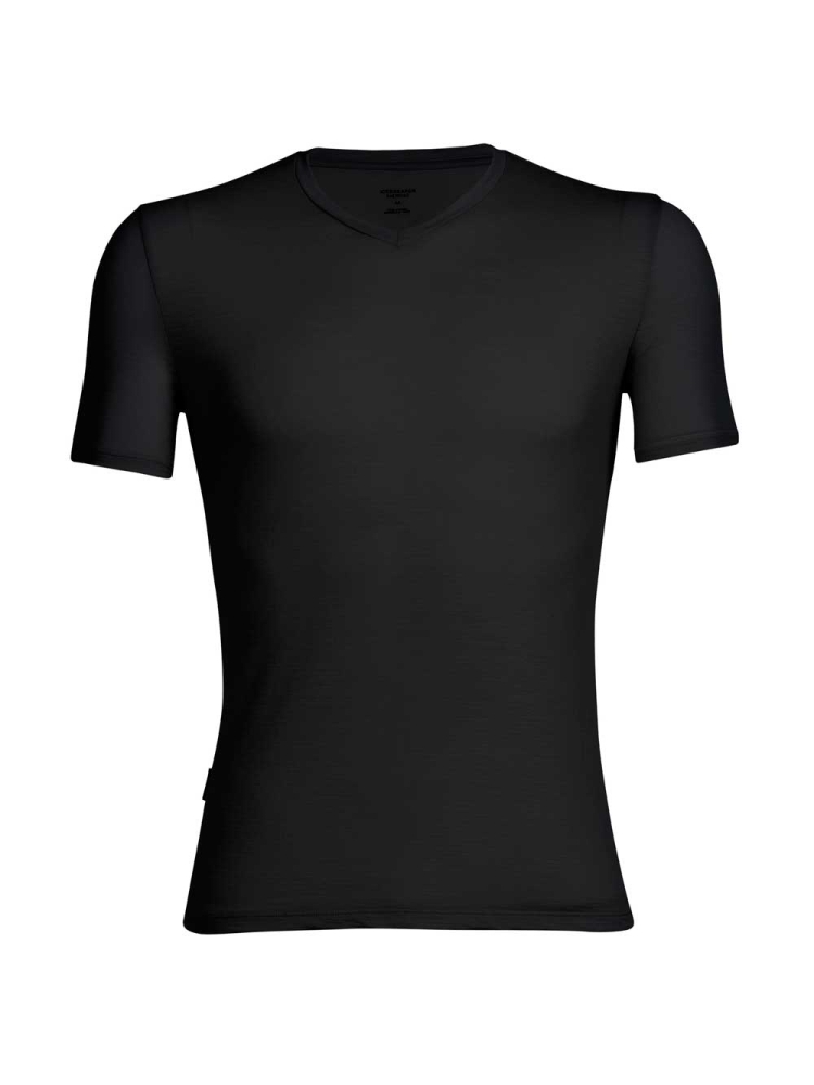 Icebreaker Anatomica Short Sleeve V Black IB103661-0011 onderkleding/thermokleding online bestellen bij Kathmandu Outdoor & Travel