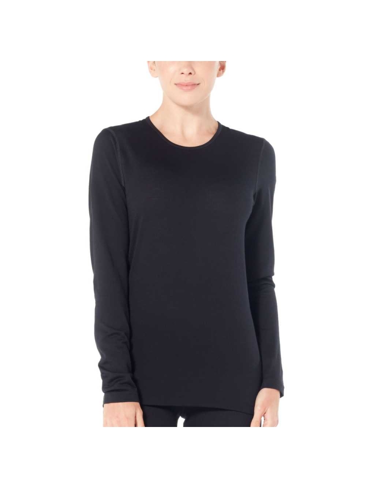 Icebreaker 200 Oasis Long Sleeve Crewe Women's Black 104375-0011 onderkleding/thermokleding online bestellen bij Kathmandu Outdoor & Travel