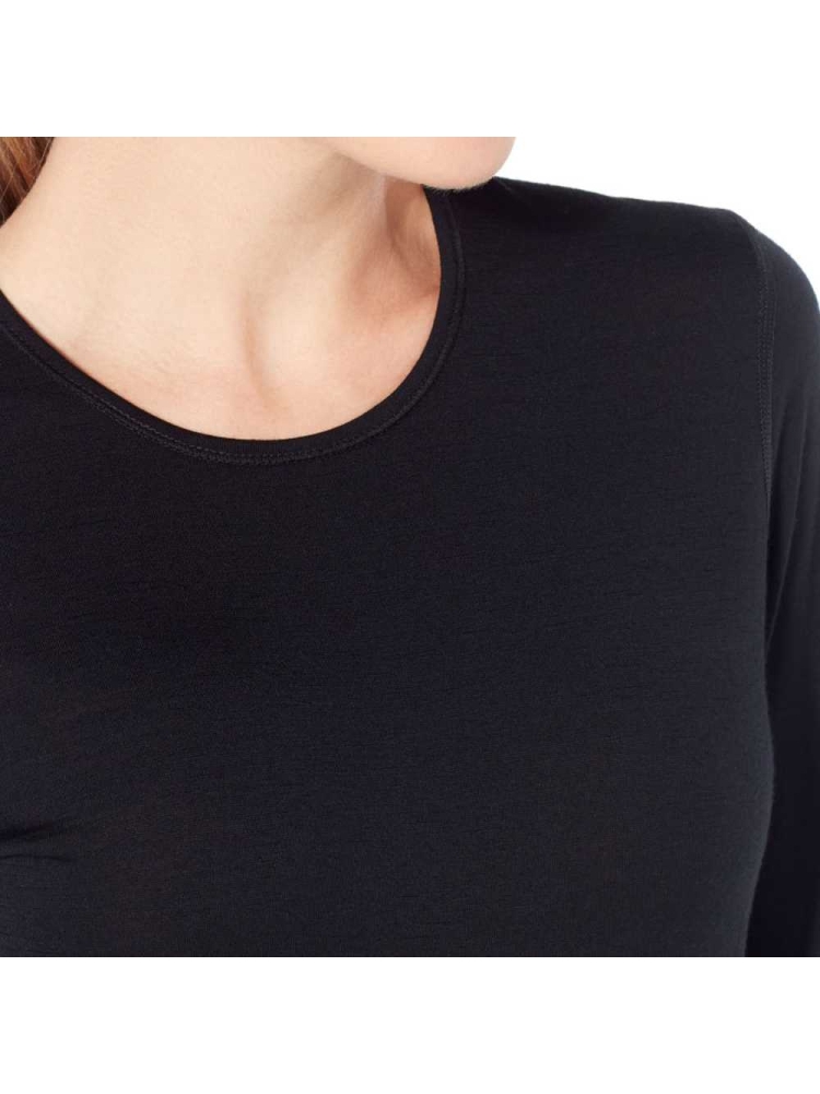 Icebreaker 200 Oasis Long Sleeve Crewe Women's Black 104375-0011 onderkleding/thermokleding online bestellen bij Kathmandu Outdoor & Travel