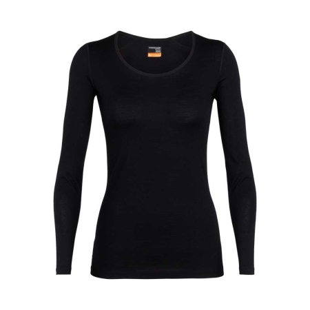 Icebreaker  200 Oasis Long Sleeve Scoop Women's Black