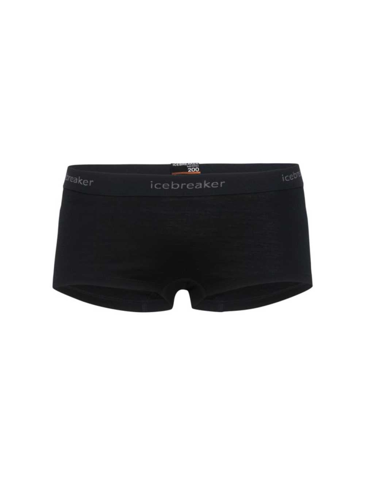 Icebreaker 200 Oasis Boy Shorts Women's Black IB104467-0011 onderkleding/thermokleding online bestellen bij Kathmandu Outdoor & Travel