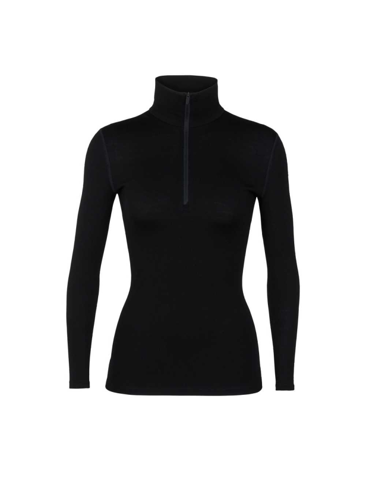 Icebreaker 260 Tech Long Sleeve Half Zip Women's Black* 104390-0011 onderkleding/thermokleding online bestellen bij Kathmandu Outdoor & Travel