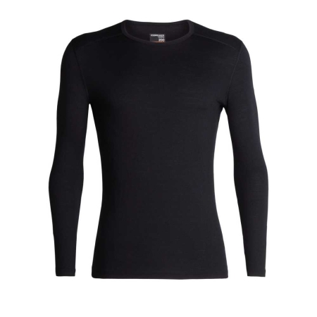 Icebreaker  200 Oasis Long Sleeve Crewe Black