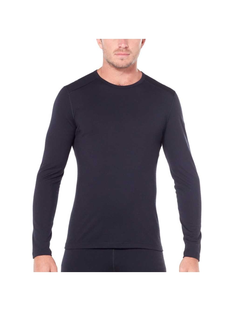 Icebreaker 200 Oasis Long Sleeve Crewe Black IB104365-0011 onderkleding/thermokleding online bestellen bij Kathmandu Outdoor & Travel