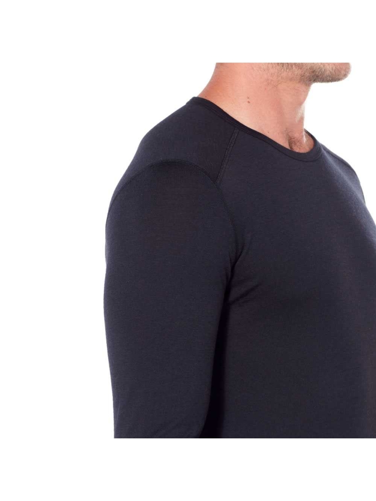 Icebreaker 200 Oasis Long Sleeve Crewe Black IB104365-0011 onderkleding/thermokleding online bestellen bij Kathmandu Outdoor & Travel