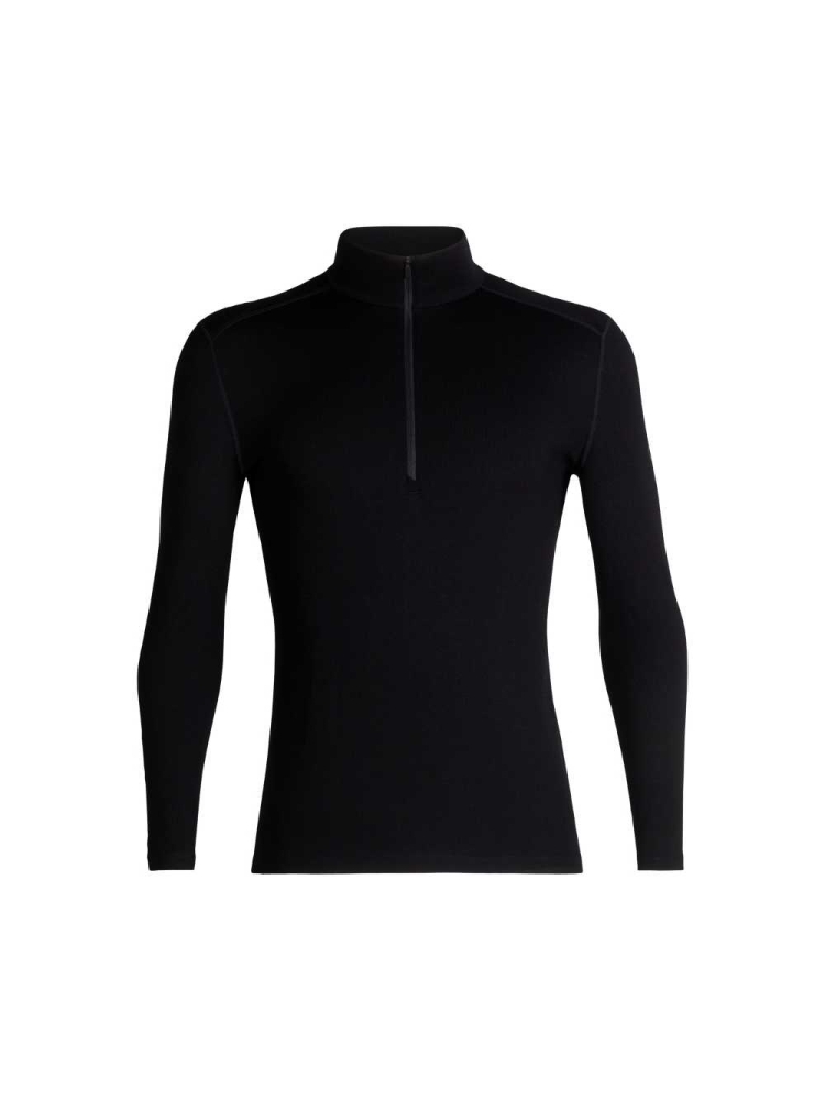Icebreaker 260 Tech Long Sleeve Half Zip Black 104372-0011 onderkleding/thermokleding online bestellen bij Kathmandu Outdoor & Travel