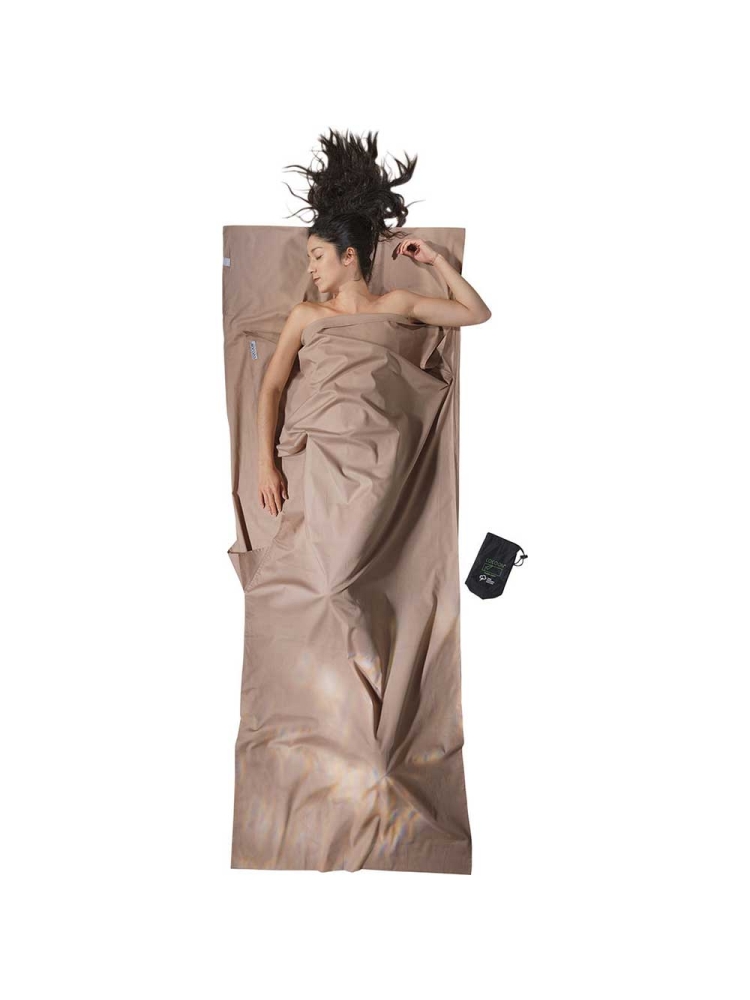 Cocoon TravelSheet Organic Cotton Earth CCT43-O lakenzakken en liners online bestellen bij Kathmandu Outdoor & Travel