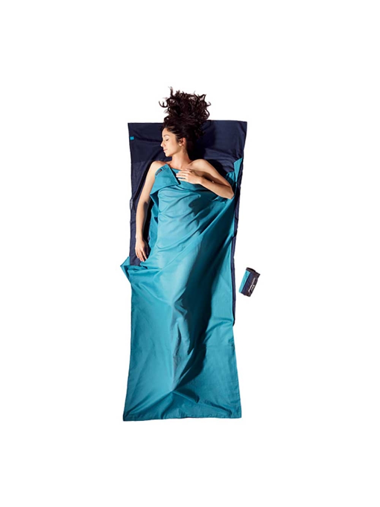 Cocoon TravelSheet Egyptian Cotton Tuareg/Laguna Blue CECT24/53 lakenzakken en liners online bestellen bij Kathmandu Outdoor & Travel