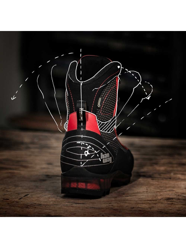 Hanwag Ferrata II GTX Black Red 100100-012055 wandelschoenen heren online bestellen bij Kathmandu Outdoor & Travel