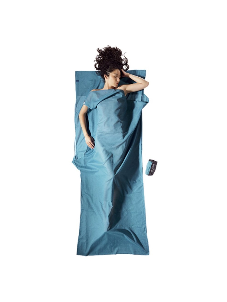 Cocoon TravelSheet Egyptian Cotton Insect Shield Laguna Blue CIECT53 lakenzakken en liners online bestellen bij Kathmandu Outdoor & Travel