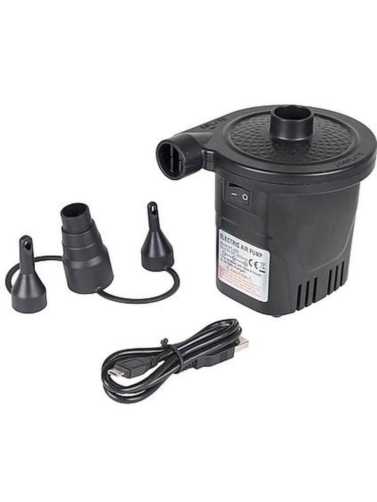 Bo-Camp Electrische pomp oplaadbaar USB (250L/Min) Black 3807185 slaapmatjes online bestellen bij Kathmandu Outdoor & Travel