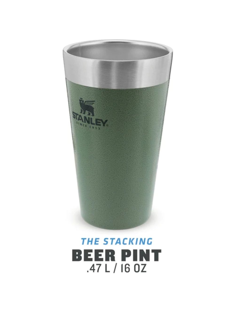 Stanley Stacking Vacuum Pint 470ml Hammertone Green 10-02282-057 drinkflessen en thermosflessen online bestellen bij Kathmandu Outdoor & Travel