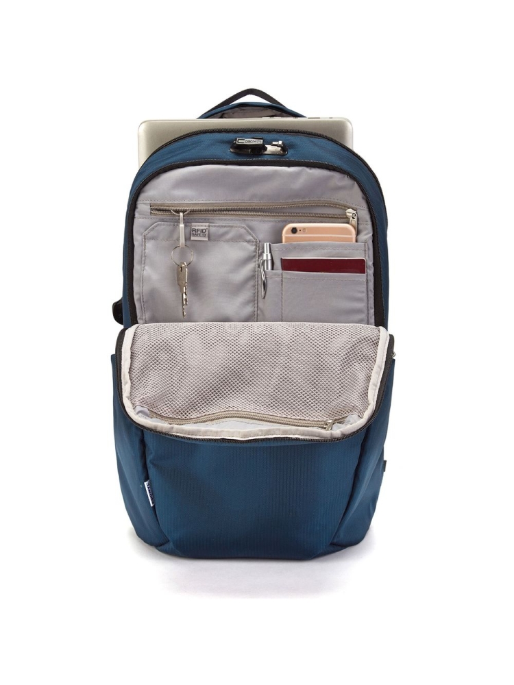Pacsafe Vibe Anti-Theft Backpack (Econyl) 25L Ocean 40100641 dagrugzakken online bestellen bij Kathmandu Outdoor & Travel