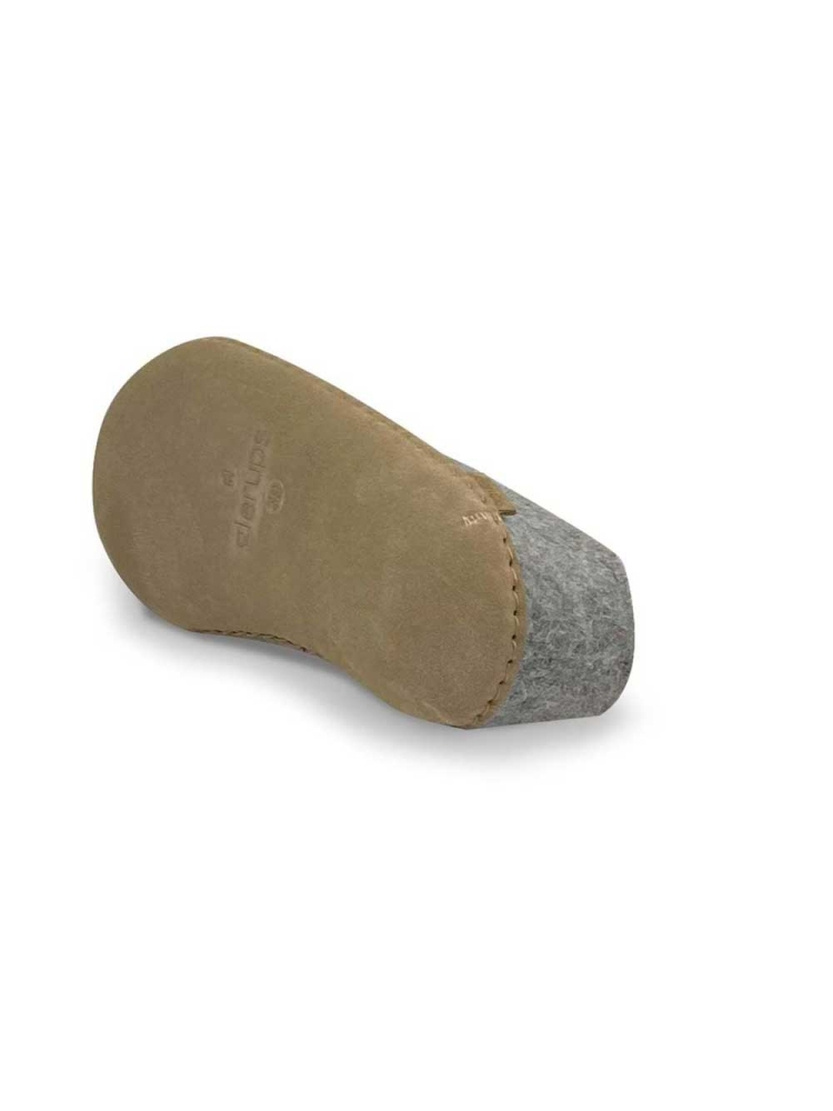 Glerups Shoe Leather Grey A-01 Grey pantoffels en huissokken online bestellen bij Kathmandu Outdoor & Travel