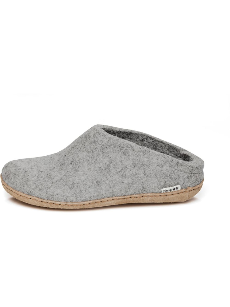 Glerups Slip-On Leather Grey B-01 Grey pantoffels en huissokken online bestellen bij Kathmandu Outdoor & Travel