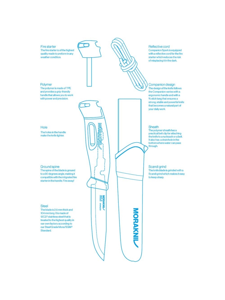 Morakniv Morakniv Companion Spark MO 13567 messen & tools Morakniv Companion Spark Black MO 13567 messen & tools online bestellen bij Kathmandu Outdoor & Travel