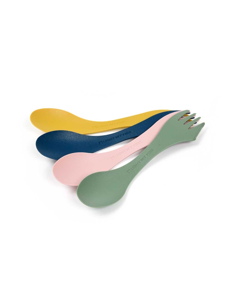 Light my Fire Spork Bio 4-Pack Diverse kleuren LMF BSPORK 4PK NATUR koken online bestellen bij Kathmandu Outdoor & Travel