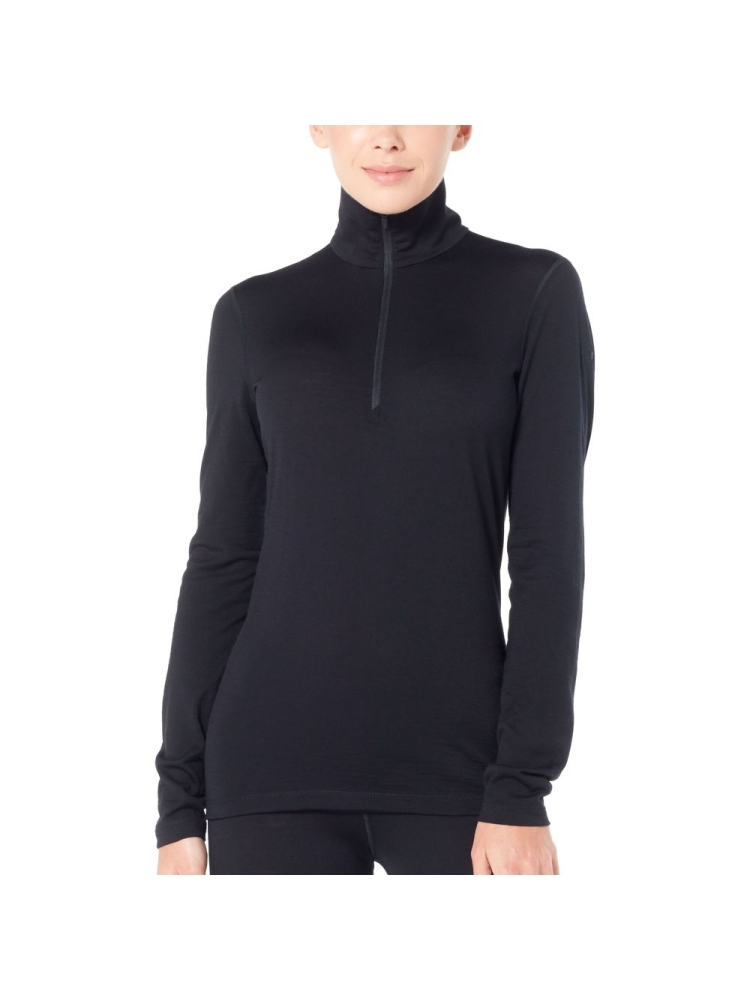 Icebreaker 200 Oasis Long Sleeve Half Zip Women's black 104380-IB001 onderkleding/thermokleding online bestellen bij Kathmandu Outdoor & Travel