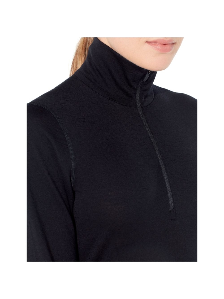 Icebreaker 200 Oasis Long Sleeve Half Zip Women's black 104380-IB001 onderkleding/thermokleding online bestellen bij Kathmandu Outdoor & Travel