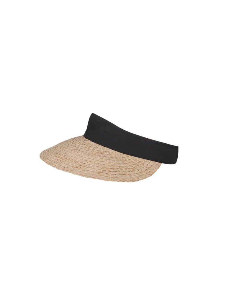 Hatland Olinka Raffia Visor Black 37102/01 kleding accessoires online bestellen bij Kathmandu Outdoor & Travel