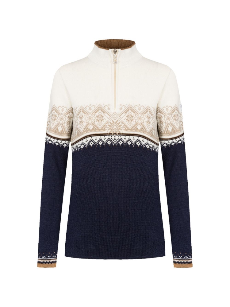 Dale Moritz Sweater Women's navy/brons/beige/offw 91461-P fleeces en truien online bestellen bij Kathmandu Outdoor & Travel