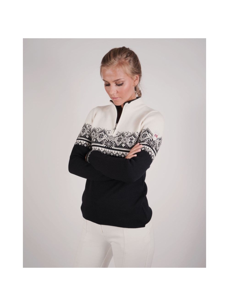 Dale Moritz Sweater Women's black/white/d.charc 91461-K fleeces en truien online bestellen bij Kathmandu Outdoor & Travel