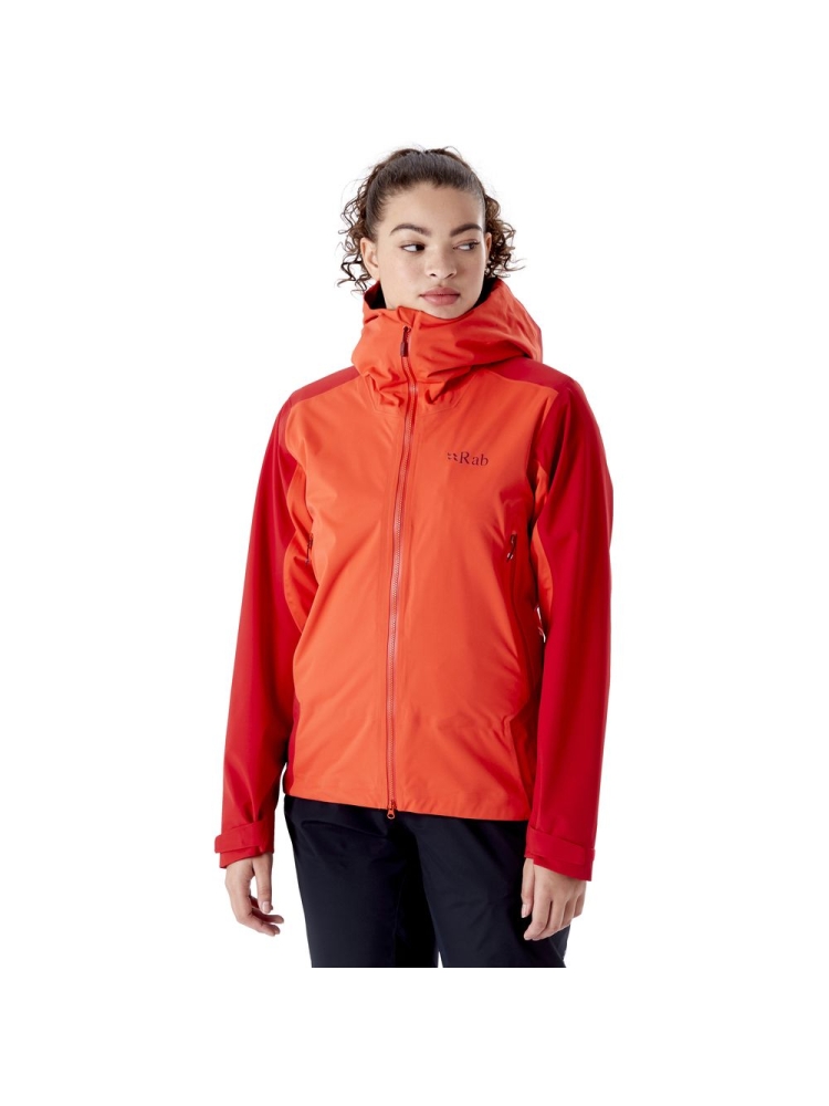 Rab Kinetic Alpine 2.0 Jacket Women's Red Grapefruit QWG-70-GF jassen online bestellen bij Kathmandu Outdoor & Travel