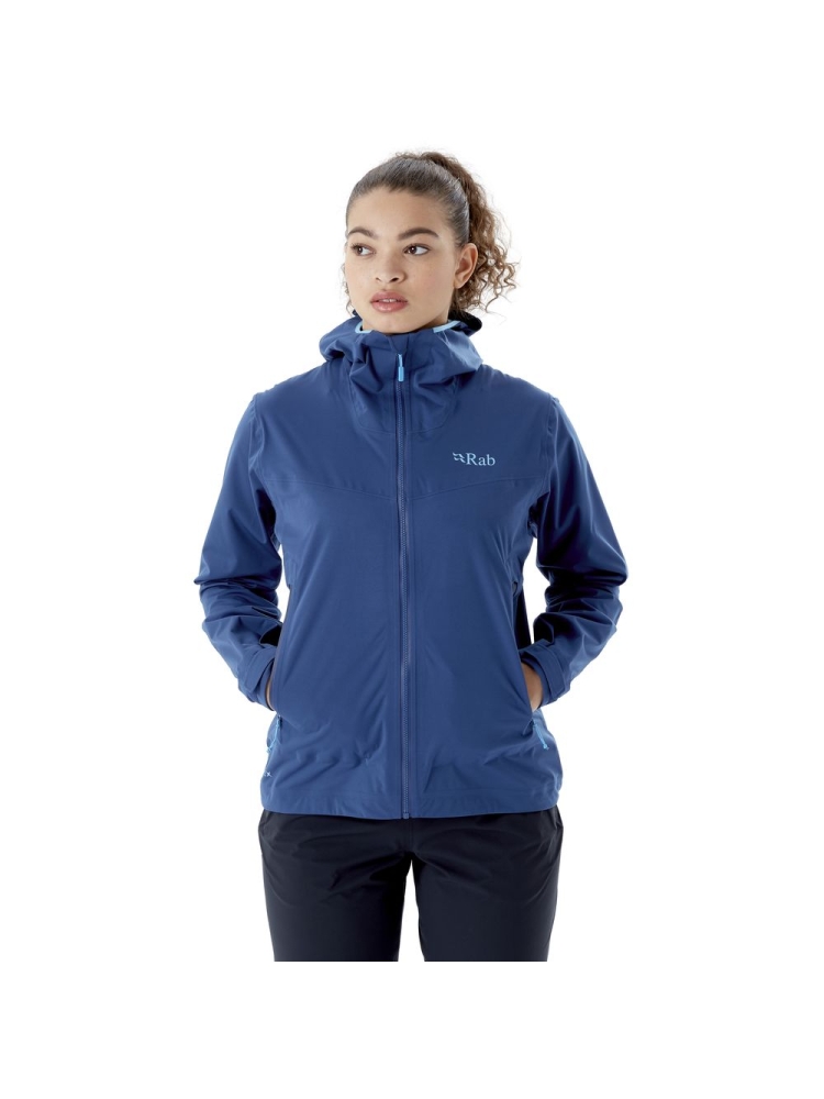 Rab Kinetic 2.0 Jacket Women's  Nightfall Blue QWG-75-NB jassen online bestellen bij Kathmandu Outdoor & Travel